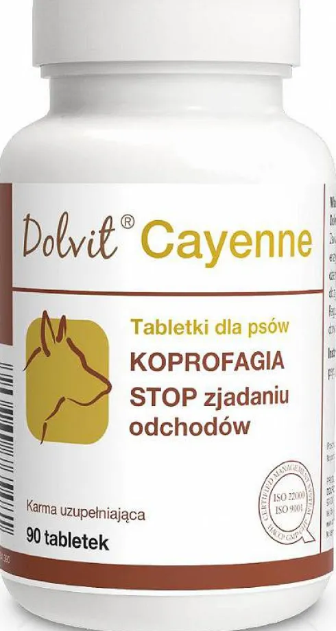 Dolvit Preparat zniechęcający do zjadania odchodów Cayenne dla psa op. 90 tabletek