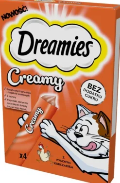 Dreamies Creamy Przysmak z kurczakiem dla kota op. 4x10g PAKIET 11szt.