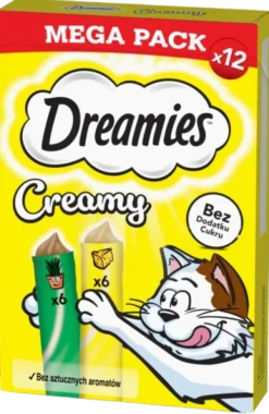 Dreamies Creamy Przysmak z pyszną kocimiętką i serem dla kota op. 12x10g