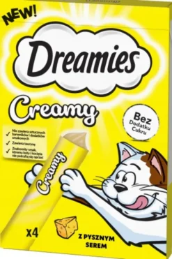 Dreamies Creamy Przysmak z pysznym serem dla kota op. 4x10g [Data ważności: 08.10.2026]