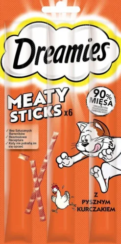 Dreamies Meaty Sticks Przysmak z kurczakiem dla kota op. 30g