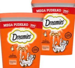 Dreamies Przysmak Mega Pudełko Pyszny Kurczak dla kota op. 350g Pakiet 2szt.