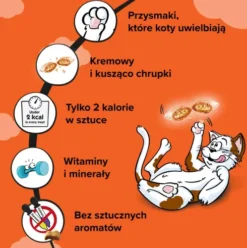 Dreamies Przysmak Mega Pudełko Pyszny Kurczak i ser dla kota op. 350g Pakiet 2szt.