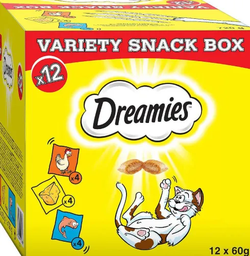 Dreamies Przysmak Variety Snack Box Mix smaków dla kota op. 12x60g