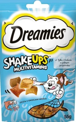 Dreamies Shake Ups Multivitamins Przysmak Uczta z owocami morza dla kota op. 55g