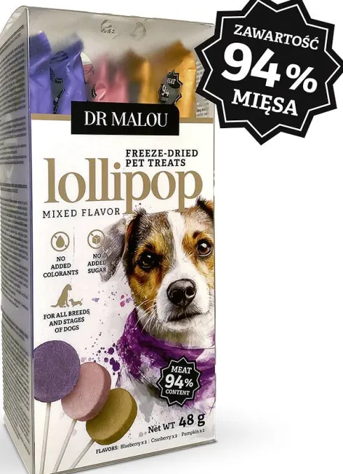 Dr Malou Przysmak Lollipop Mix smaków dla psa op. 48g