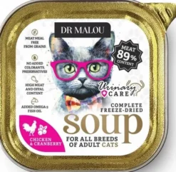 Dr Malou Soup Chicken&Cranberry Liofilizowana Karma dla kota op. 12g Pakiet 10szt.