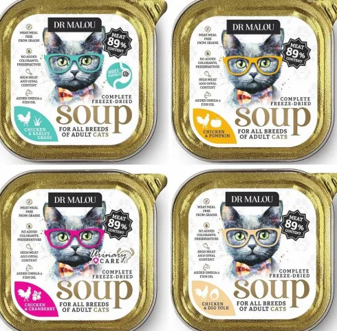 Dr Malou Soup Pakiet degustacyjny Liofilizowana Karma dla kota op. 8x12g