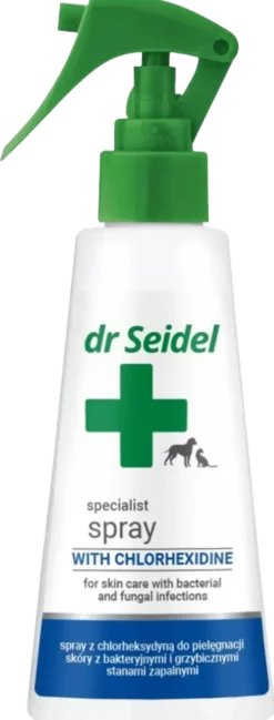Dr Seidel Preparat na skórę Spray z chlorheksydyną dla psa i kota poj. 100ml