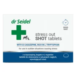 Dr Seidel Preparat uspokajający Stress out SHOT tablets dla psa i kota op. 10 tabletek WYPRZEDAŻ