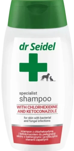 Dr Seidel Szampon z chlorheksydyną i ketokonazolem dla psa poj. 220ml