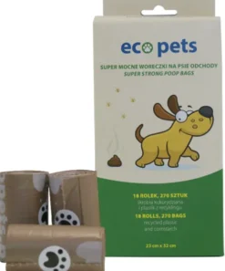 Eco Pets Ekologiczne woreczki na ekskrementy dla psa op. 270szt. (18 rolek)