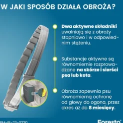 Elanco Foresto Obroża na kleszcze i pchły dla psa i kota poniżej 8kg dł. 38cm