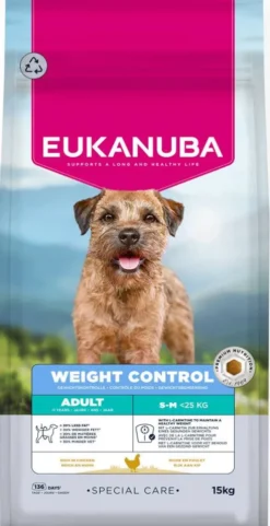 Eukanuba Adult Small&Medium Weight Control Sucha Karma dla psa op. 2x15kg MEGA-PAK