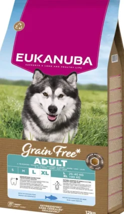 Eukanuba Grain Free Adult Large&Extra Large Ocean Fish Sucha Karma dla psa op. 12kg