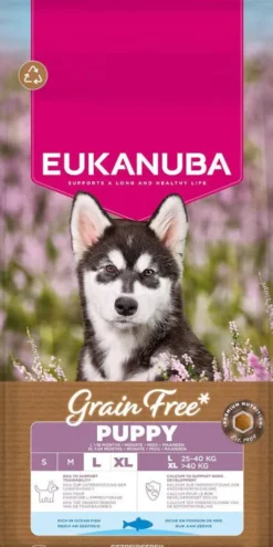 Eukanuba Grain Free Puppy Large&Extra Large Ocean Fish Sucha Karma dla szczeniaka op. 12kg