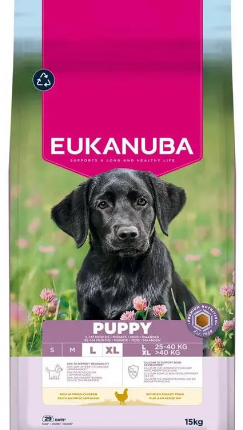 Eukanuba Puppy Large&Extra Large Sucha Karma dla szczeniaka op. 2x15kg MEGA-PAK