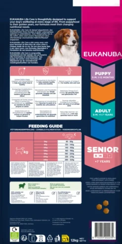 Eukanuba Senior S/M Lamb&Rice Sucha Karma dla psa op. 12kg MEGA-PAK