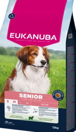 Eukanuba Senior S/M Lamb&Rice Sucha Karma dla psa op. 12kg MEGA-PAK