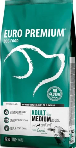 Euro Premium Adult Medium Lamb&Rice Sucha Karma dla psa op. 12kg