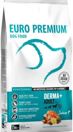 Euro Premium Adult Small Derma+ Łosoś Sucha Karma dla psa op. 2kg