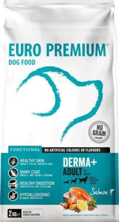Euro Premium Adult Small Derma+ Łosoś Sucha Karma dla psa op. 2kg