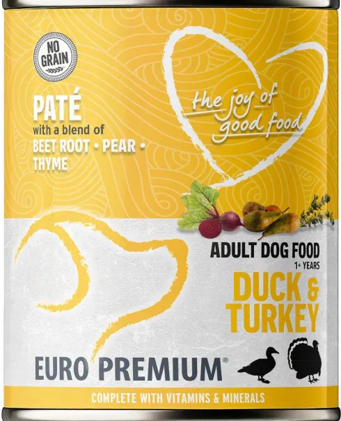 Euro Premium Pate Adult Duck&Turkey Mokra Karma dla psa op. 400g Pakiet 6szt. WYPRZEDAŻ