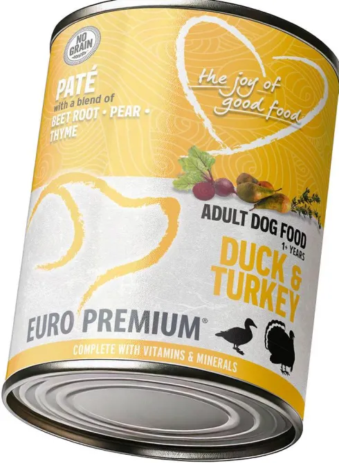 Euro Premium Pate Adult Duck&Turkey Mokra Karma dla psa op. 400g Pakiet 6szt. WYPRZEDAŻ