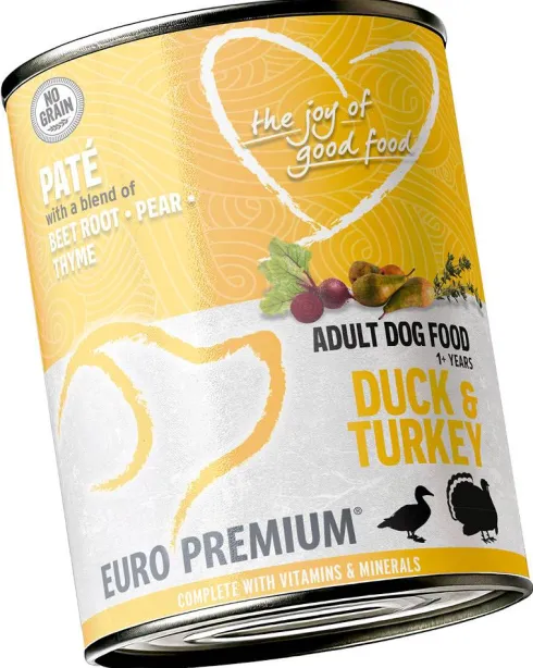 Euro Premium Pate Adult Duck&Turkey Mokra Karma dla psa op. 400g Pakiet 6szt. WYPRZEDAŻ