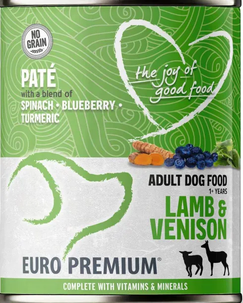 Euro Premium Pate Adult Lamb&Venison Mokra Karma dla psa op. 400g Pakiet 6szt.