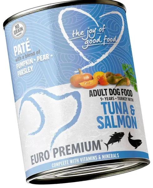 Euro Premium Pate Adult Tuna&Salmon Mokra Karma dla psa op. 400g Pakiet 6szt.