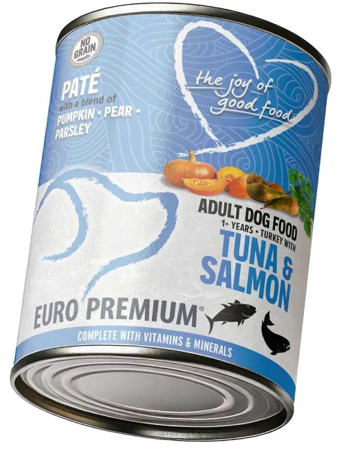 Euro Premium Pate Adult Tuna&Salmon Mokra Karma dla psa op. 400g Pakiet 6szt.