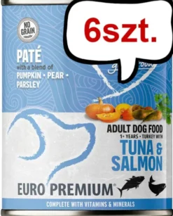 Euro Premium Pate Adult Tuna&Salmon Mokra Karma dla psa op. 400g Pakiet 6szt.