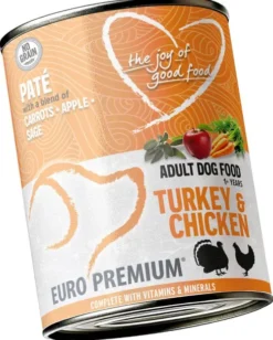 Euro Premium Pate Adult Turkey&Chicken Mokra Karma dla psa op. 400g Pakiet 6szt. WYPRZEDAŻ