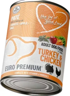 Euro Premium Pate Adult Turkey&Chicken Mokra Karma dla psa op. 400g Pakiet 6szt. WYPRZEDAŻ