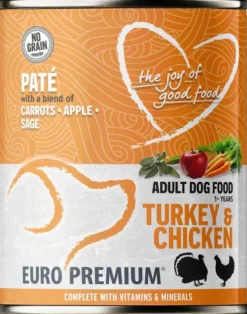 Euro Premium Pate Adult Turkey&Chicken Mokra Karma dla psa op. 400g WYPRZEDAŻ
