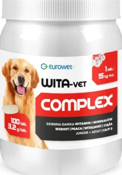Eurowet Preparat Witaminowy Wita-Vet Complex Ca/P2 dla psa op. 100 tabletek