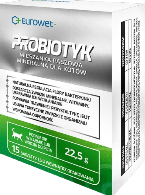 Eurowet Probiotyk dla kota w saszetkach op. 15x1.5g