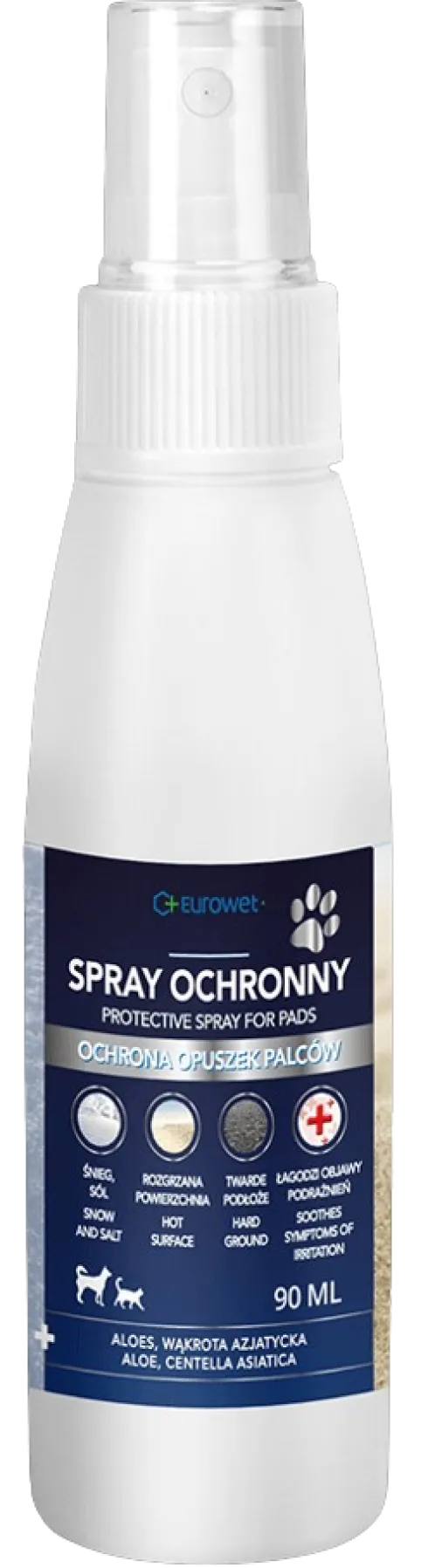 Eurowet Spray ochronny na opuszki palcow dla psa i kota op. 90ml WYPRZEDAŻ