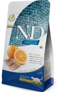 Farmina N&D Ocean Adult Neutered Herring&Orange Sucha Karma dla kota op. 1.5kg