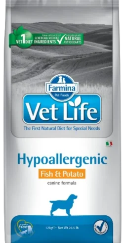 Farmina Vet Life Dog Hypoallergenic Fish&Potato Sucha Karma dla psa op. 2x12kg MEGA-PAK