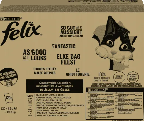 Felix Fantastic Adult Countryside Selection w galaretce Mokra Karma dla kota op. 120x85g