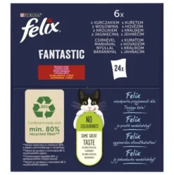 Felix Fantastic Adult Wiejskie smaki w galaretce Mokra Karma dla kota op. 2x(24x85g) Pakiet