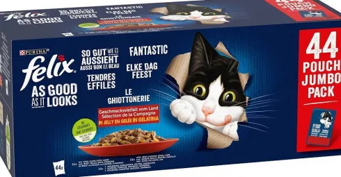 Felix Fantastic Adult Wiejskie smaki w galaretce Mokra Karma dla kota op. 44x85g