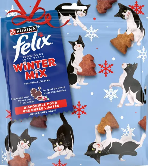 Felix Przysmak Winter Mix Turkey&Cranberries dla kota op. 200g + Puszka na przysmaki GRATIS