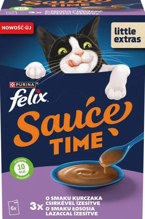 Felix Sauce Time Kurczak i Łosoś Mokra Karma dla kota op. 6x40g