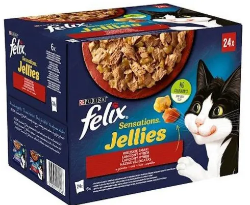 Felix Sensation Jelles Adult Wiejskie smaki w galaretce Mokra Karma dla kota op. 24x85g