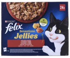 Felix Sensation Jelles Adult Wiejskie smaki w galaretce Mokra Karma dla kota op. 2x(24x85g) Pakiet