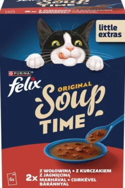 Felix Soup Original Adult Wiejskie smaki Mokra Karma dla kota op. 6x48g [Data ważności: 11.2026]