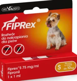 Fiprex Spot On Krople na kleszcze i pchły dla psa poniżej 10kg (rozm. S) op. 1szt.